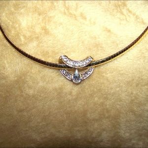 Rhinestone and Goldtone Necklace